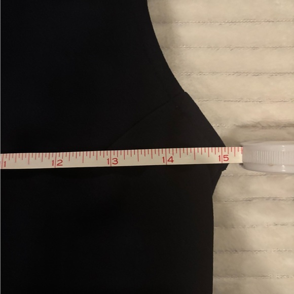 LIKE NEW Sharagano Deep Navy Blue Mock Neck Sleeveless Sheath Dress - Picture 8 of 12